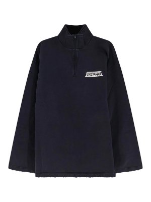 BALENCIAGA: Sweatshirts und Pullover - Sweatshirt - Schwarz
