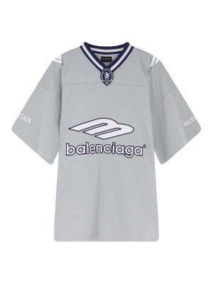BALENCIAGA: Camisetas - Camiseta - Gris