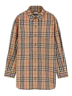 BURBERRY: camicie - Camicia In Cotone Con Stampa Check