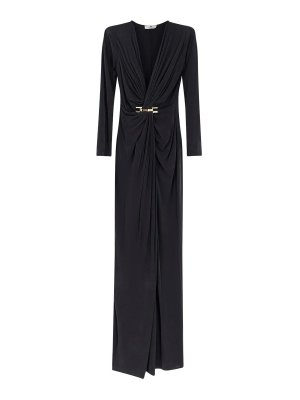 ELISABETTA FRANCHI: マキシドレス - マキシドレス - 黒