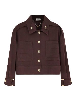 ELISABETTA FRANCHI: giacche casual - Giubbino Cropped In Viscosa