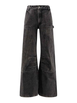 IH NOM UH NIT: straight leg jeans - Pantaloni Carpenter In Denim Grigio