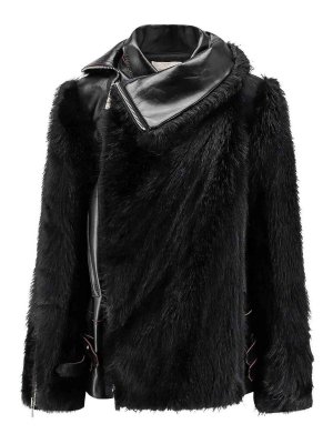 Sacai: giacche in pelle - Giacca Di Pelle