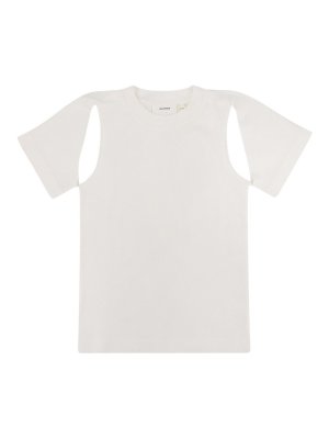 AXEL ARIGATO: t-shirts - Cotton T-Shirt With Cut Out Details
