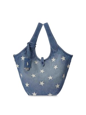 POLO RALPH LAUREN: Schultertaschen - Schultertasche - Denim