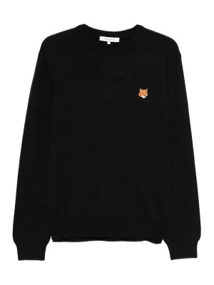 MAISON KITSUNÉ: Pull col rond - Pull Col Rond - Noir
