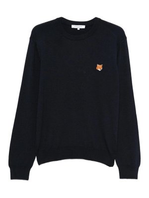 MAISON KITSUNÉ: Pull col rond - Pull Col Rond - Noir