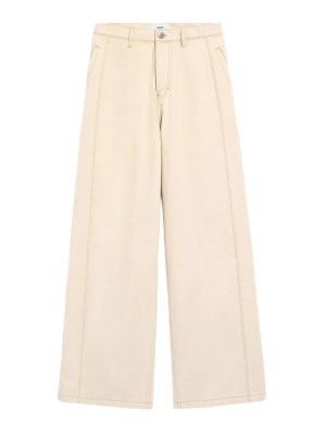 AMI PARIS: Jeans Rectos - Vaqueros Rectos - Beis Claro