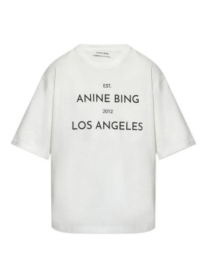 ANINE BING: crew necks - Rudy Tee   Ivory