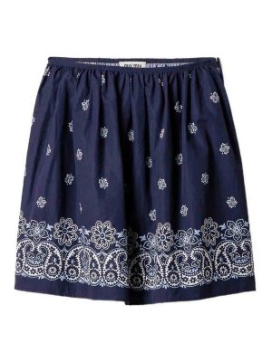 MIU MIU: Knee length skirts & Midi - Flamed Poplin Skirts
