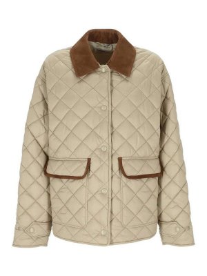 MIU MIU: leather jacket - Pongetec+Suede Jackets