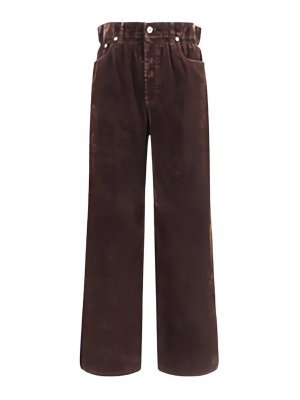MIU MIU: casual trousers - Pantaloni Velvet Chambray