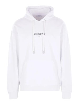 OFF-WHITE: Sweatshirts & Sweaters - Statement Skate Hoodie White - Black