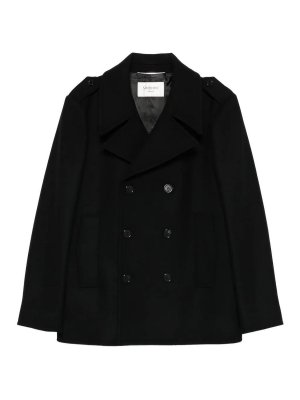 SAINT LAURENT: knee length coats - Manteau M42I Retouche Army Feu