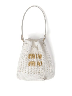 MIU MIU: Bucket bags - Crochet Net Bag