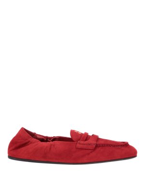 MIU MIU: Loafers & Slippers - Suede moccasins