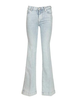 7 FOR ALL MANKIND: straight leg jeans - Sparkling  Jeans