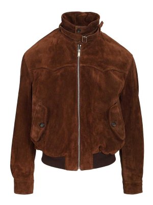 ALEXANDER MCQUEEN: Lederjacken - Lederjacke - Braun