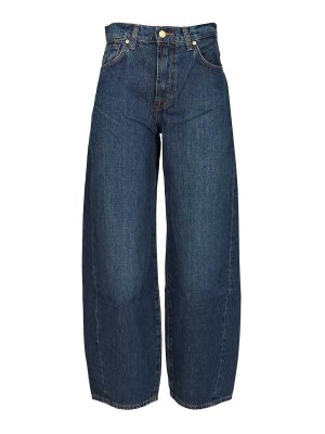 7 FOR ALL MANKIND: Jeans Rectos - Bonnie Curvilinear - Azul