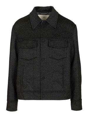 AMI PARIS: casual jackets - Wool Trucker Jacket