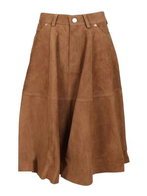 AMI PARIS: Knee length skirts & Midi - Suede Skirt