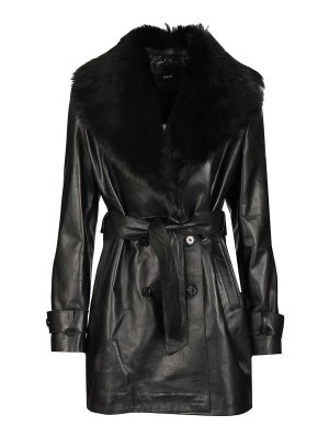 ARMA: レザーコート - レザーコート - 黒