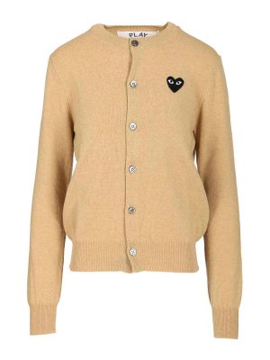 Comme des Garçons Play: cardigans - Wool Cardigan
