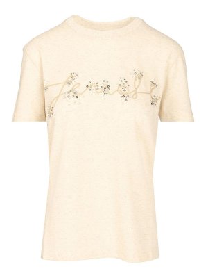 FENDI: t-shirts - Cotton And Linen T-Shirt