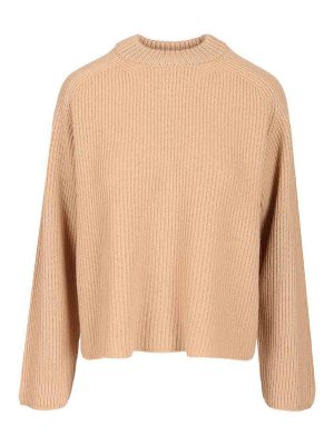 FORTE FORTE: crew necks - Crew Neck Sweater In Cashmere And Wool