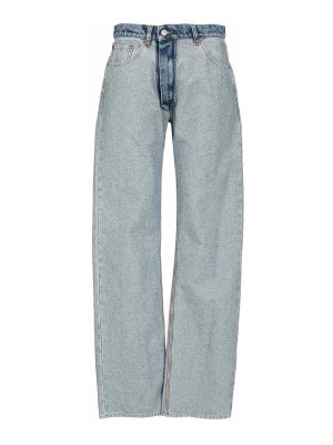 MM6 MAISON MARGIELA: ストレートジーンズ - ストレートジーンズ - ブルー