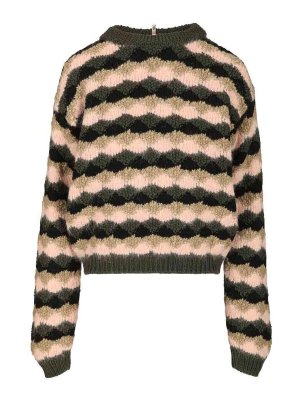 MONCLER: crew necks - Striped Sweater In Wool And Alpaca Blend