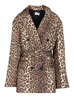 P.A.R.O.S.H.: casual jackets - Double-Breasted Animalier Jacket