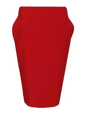 SAINT LAURENT: Knee length skirts & Midi - Satin Pencil Skirt