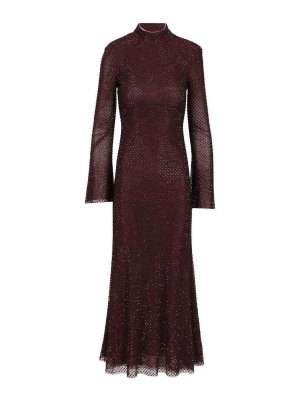 Self Portrait: Vestidos media pierna - Vestido Midi - Rojo Oscuro