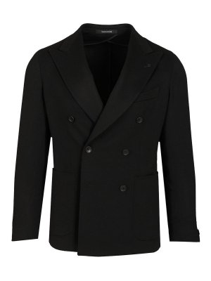 TAGLIATORE: blazers - Double-Breasted Peak Lapel Jacket