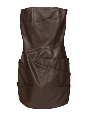 The Attico: Vestidos media pierna - Vestido Midi - Marrón