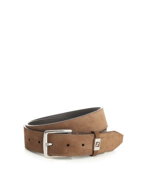 FENDI: belts - Suede Ff Belt