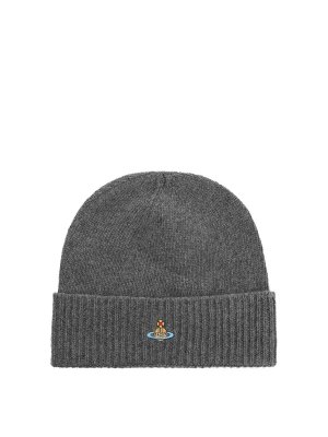 VIVIENNE WESTWOOD: ニットキャップ - ビーニー帽 - グレー