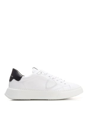 PHILIPPE MODEL: trainers - White  Sneakers With Black Heel Tab