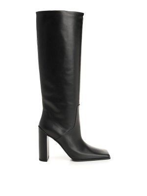 Alaïa: boots - Square Toe Leather Boots
