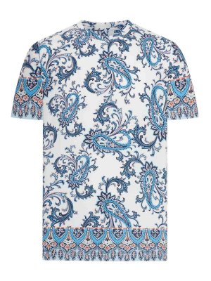 ETRO: t-shirts - Rome Cotton T-Shirt With Placed Print