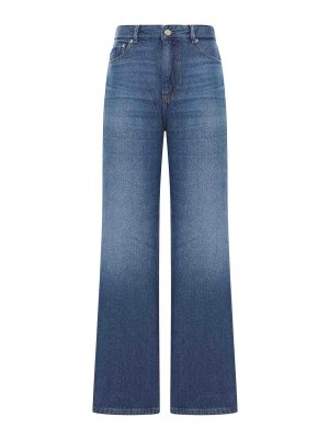 GANNI: jeans dritti, a sigaretta - Jeans in denim pesante Izey