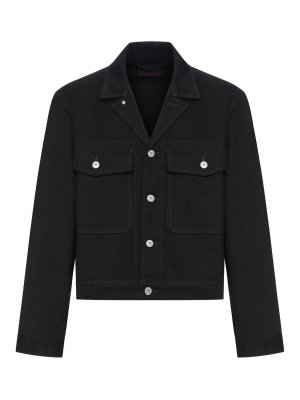 LEMAIRE: Jeansjacken - Jeansjacke - Schwarz