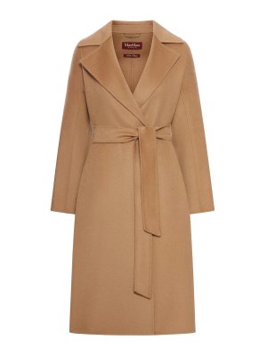 Max Mara: knee length coats - Cashmere Coat With Belt