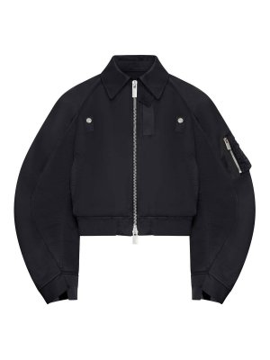 Sacai: pantaloni casual - Giubbotto in twill di cotone chino x nylon