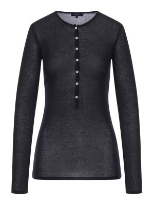 SOEUR: Strickpullover mit Rundhalsausschnitt - Rundhalspullover - Schwarz