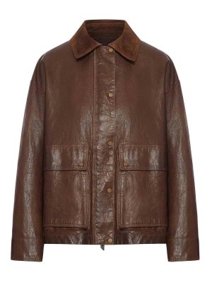 SALVATORE SANTORO: giacche in pelle - Giacca da lavoro in pelle cerata