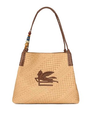 ETRO: Handtaschen - Shopper - Nude