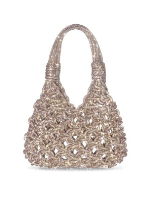 HIBOURAMA: totes bags - Vannifique Mini Jewel Bag Golden Shadow