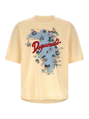 DSQUARED2: t-shirts - White short-sleeved cotton T-shirt